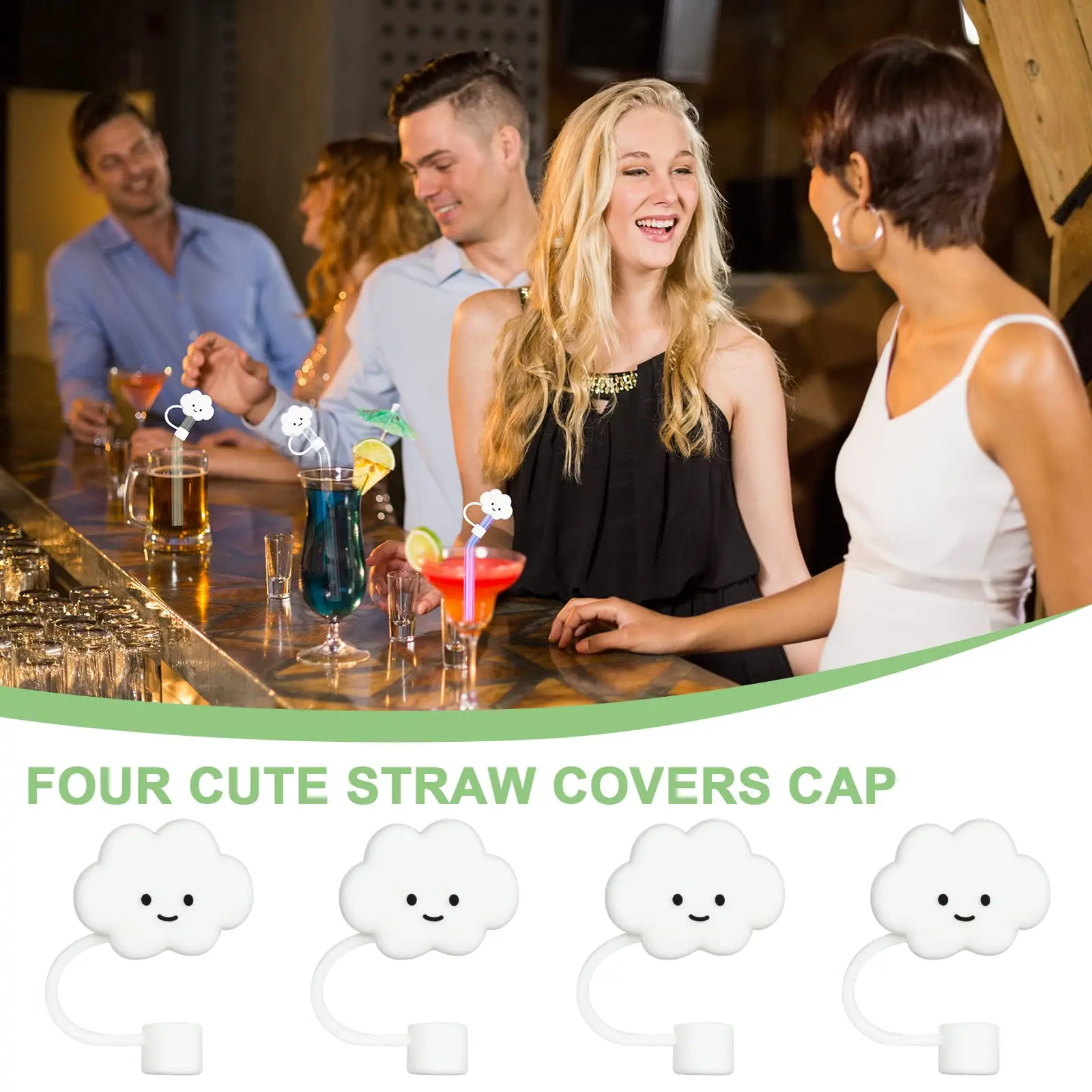 Straw Covers Compatible with Stanley 30&40 Oz Tumbler, Silicone Straw Tips Covers, Reusable Straw Protectors Cap