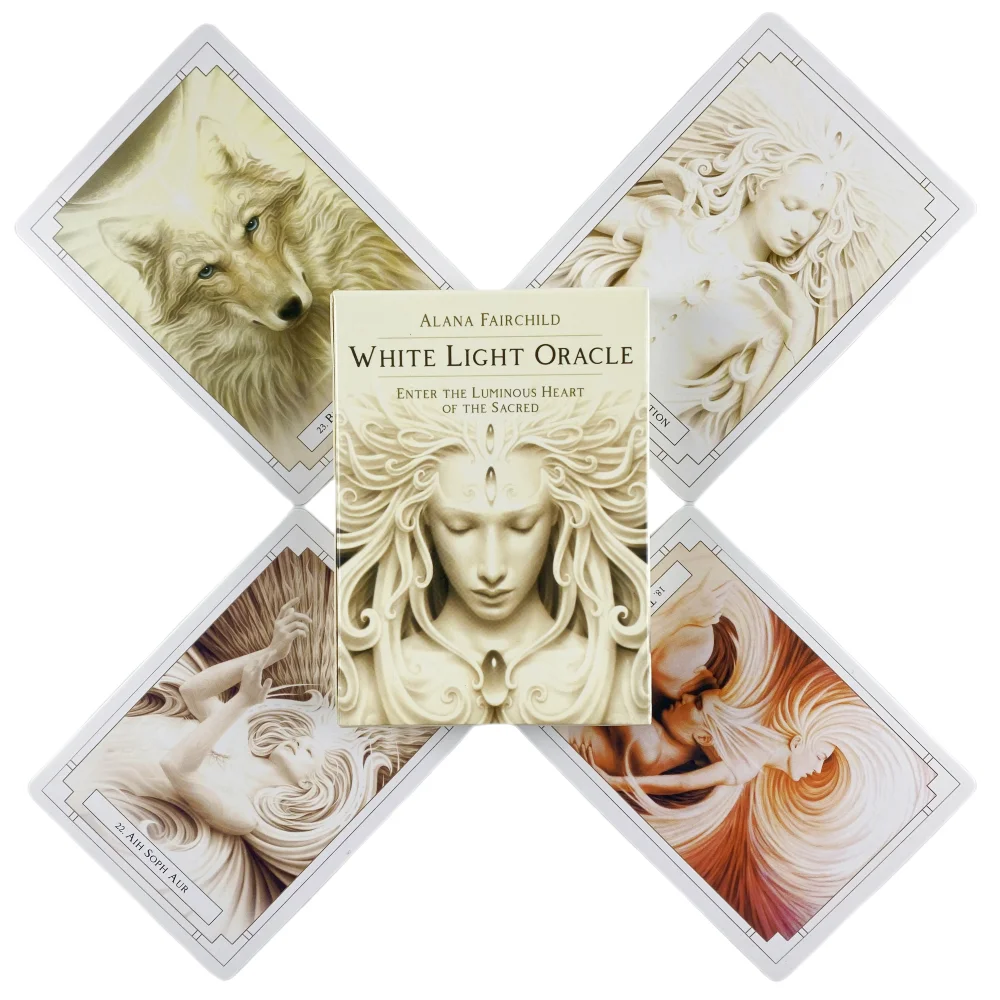 White Light Oracle Cards Game Fortune-telling Tarot Divination Edition Creativity Messages Board Deck