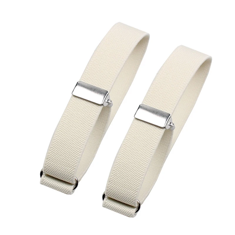 1Pair Solid Elastic Armband Unisex 2CM Shirt Sleeve Holder Women Men Adjustable Arm Cuff Band Party Wedding Clothing Accessories