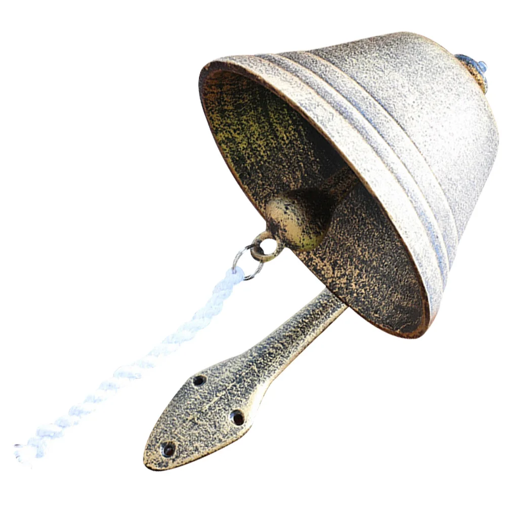 

Retro Wall Bell Pendant Vintage Iron Decorative Doorbell Porch Yard Garden Hanging Metal Bells Shaking Bell Ornament