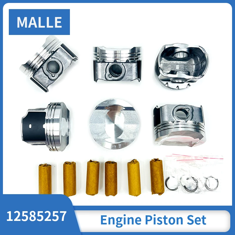 Engine Pistons Set STD OE12585257 For Buick GMC Chevrolet GL8 LZC LZD 3.0L V6 6 Pcs Piston Pin Clip Assembly Kit Car Accessories