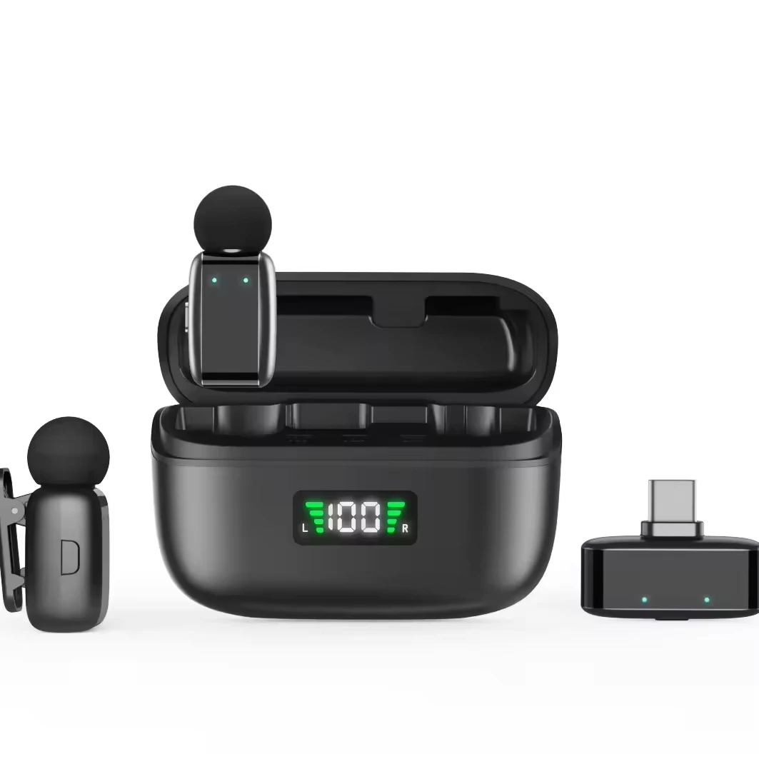  SX35 Super Mini Lavalier Microphone, Wireless Lapel Mic for Outdoor Live Streaming, Noise Reduction Compatible with Smartphone