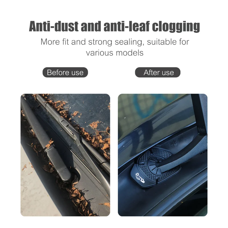 Car Wiper Hole Protective Cover Dustproof Auto Windshield Wiper Sleeve Silicone Protective Covers Pad Prevent Leaves Accessories