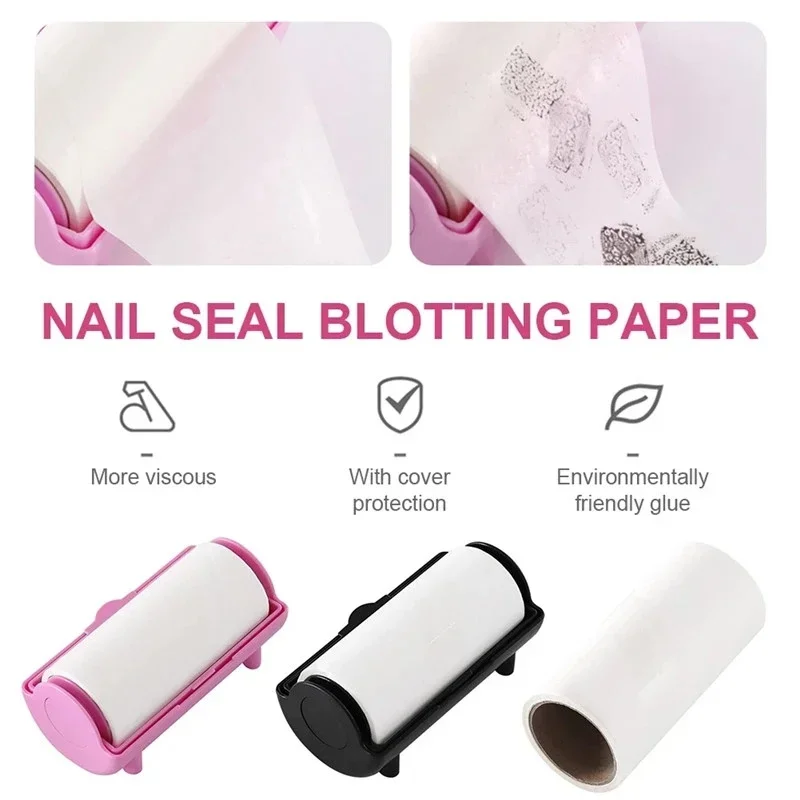 Double Sided Nail Stamp Blotting Paper 60Pcs/Roll Remove Printing Oil Nail Stamper Cleaning Tools Manicure Nail Art Supplies