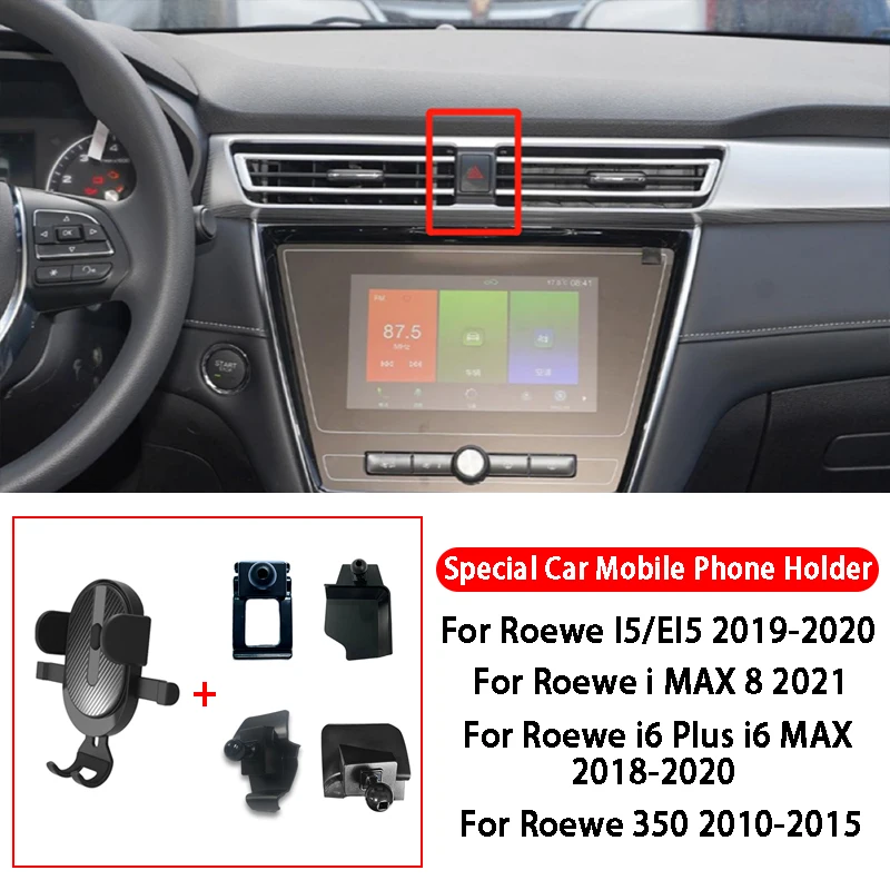 Car Phone Holder For Roewe I5 EI5 I MAX 8 I6 Plus I6 MAX 350 Air Vent Clip Mount Mobile Phone Holder CellPhone Stand Support