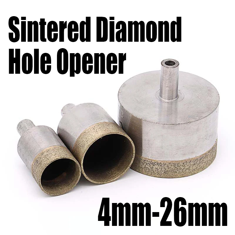 

1PC 4-26mm Sintered Diamond Hole Opener Straight Shank Hole Saw Drill Bit For Glass/Ceramic/Marble/Ceramic Tile Drilling Cutting