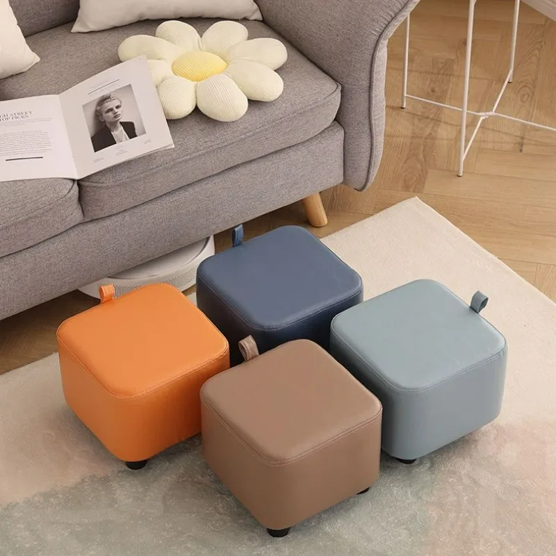 

Technology Cloth Soft Creative Light Luxury Small Household Low Stool Shoes Changing Stool Living Room Sofa Small Bench Ottomans