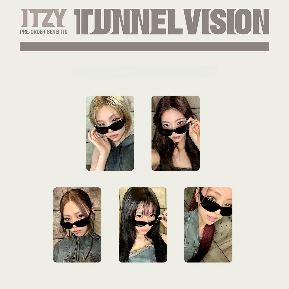 5 قطعة/المجموعة Kpop ITZY TUNNEL VISION Photocard RYUJIN YEJI YUNA مزدوجة الجانبين الطباعة بطاقة لومو CHAERYEONG LIA المشجعين جمع هدية #4