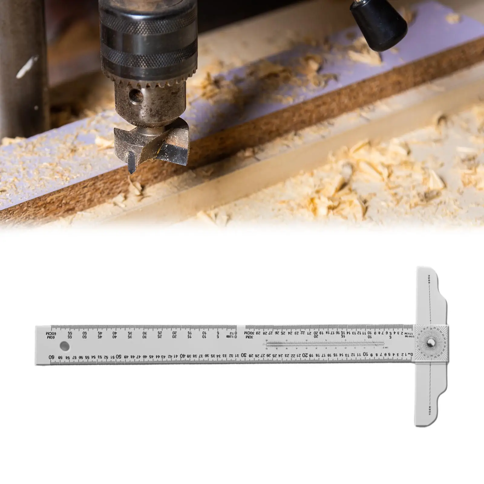 Engaging T Square Ruler Industrial Vernier Caliper Carbon Steel Precision Measurement Metric Precision Four Use Measuring Tool