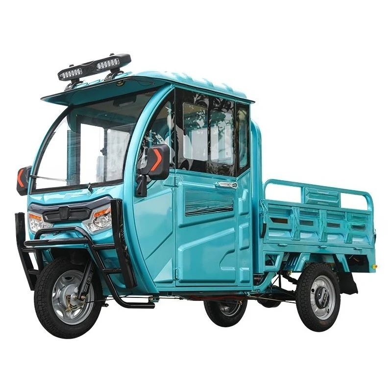 

Electric tricycle three-wheeled climbing truck pulling goods with shed load