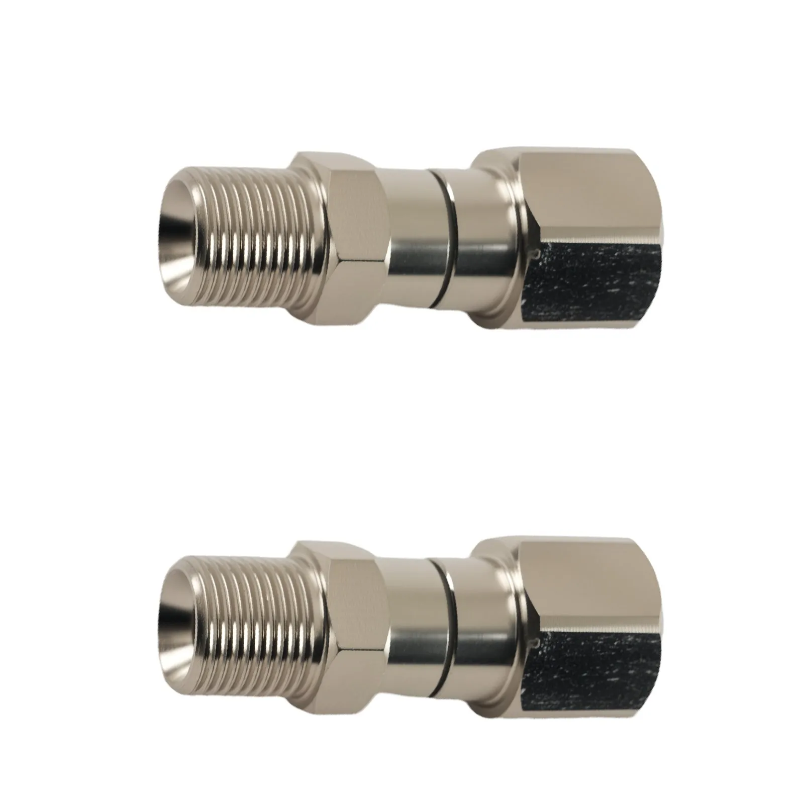 2x 3/8" NPT 360° Swivel Adapter Stainless Steel for Pressure Washer Hose Gun