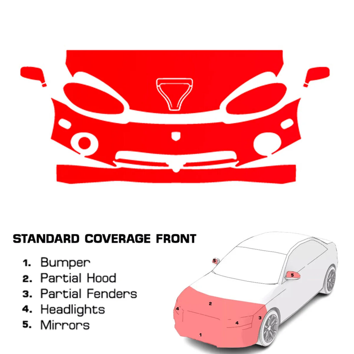 

For Dodge Viper GTS 1998-2002 PreCut Paint Protection Film Clear Bra PPF Kit