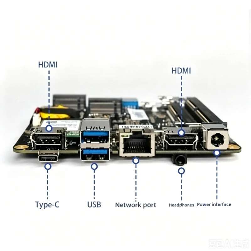 AMD 5500U 5800H 5825U 5600H Mini PC, Dual LAN Port Industrial Computer Motherboard Industrial Control Motherboard Mini Host,