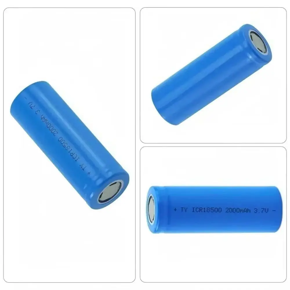 1-16pcs 3.7V 18500 Lithium Battery 2000mAh Rechargeable Lithium Battery for Flashlight Radio Shaver Speaker Battery