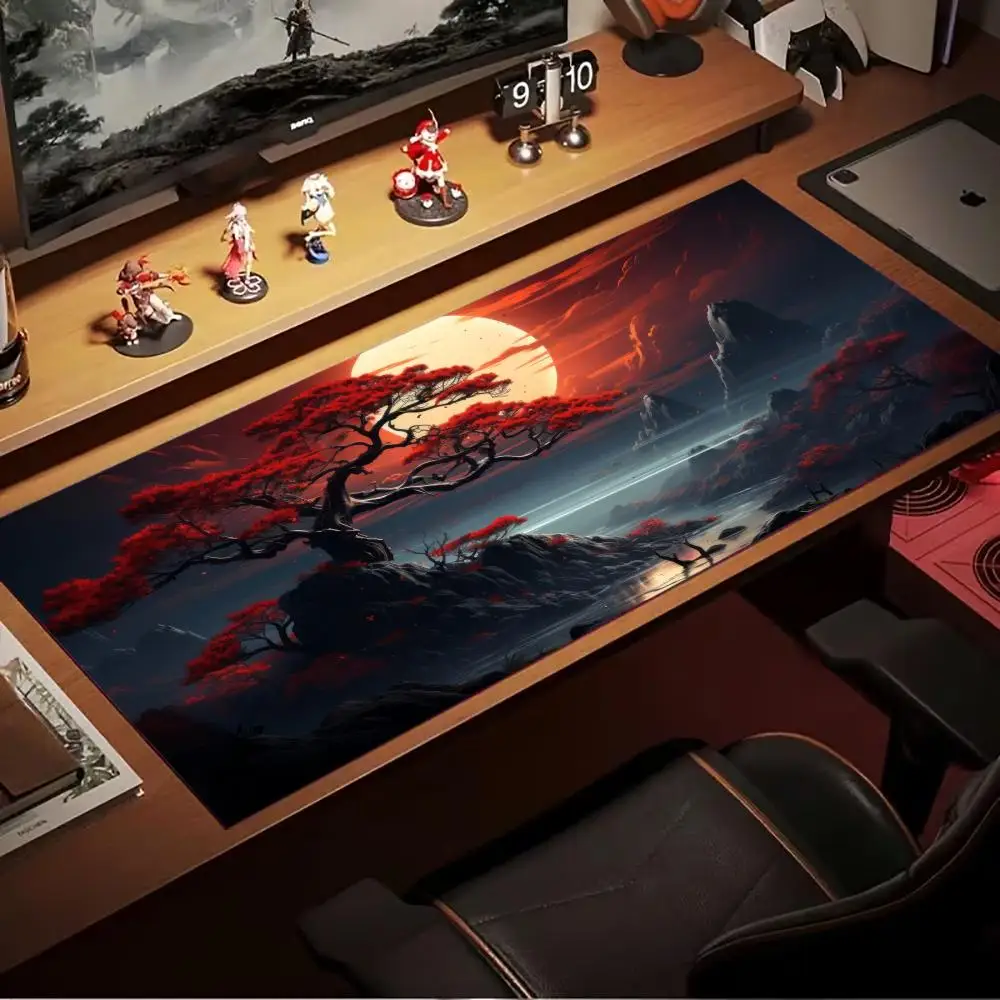 Cyber Scenery large mouse pad desk pad rubber anti-slip edge locking office mat pc accessories gaming mats Computer Desks pad