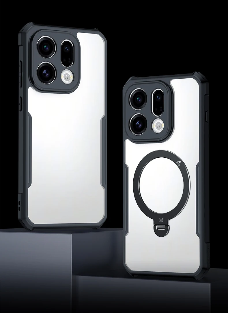 Xundd Für OPPO Find X9 Pro Find X9 Magnetische Hülle Airbag Stoßfester Kameraschutz TPU & Acryl 360° ° Abdeckung für drehbaren Ständer – Detail 1