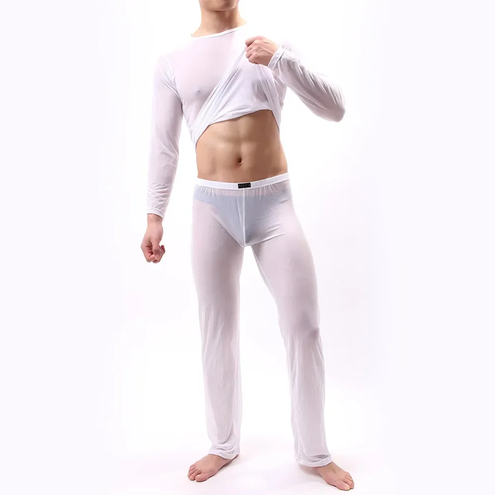 

Мужской сетчатый пижамный комплект – дышащая, быстросохнущая, мягкая домашняя одежда, удобная одежда для сна и повседневного отдыха