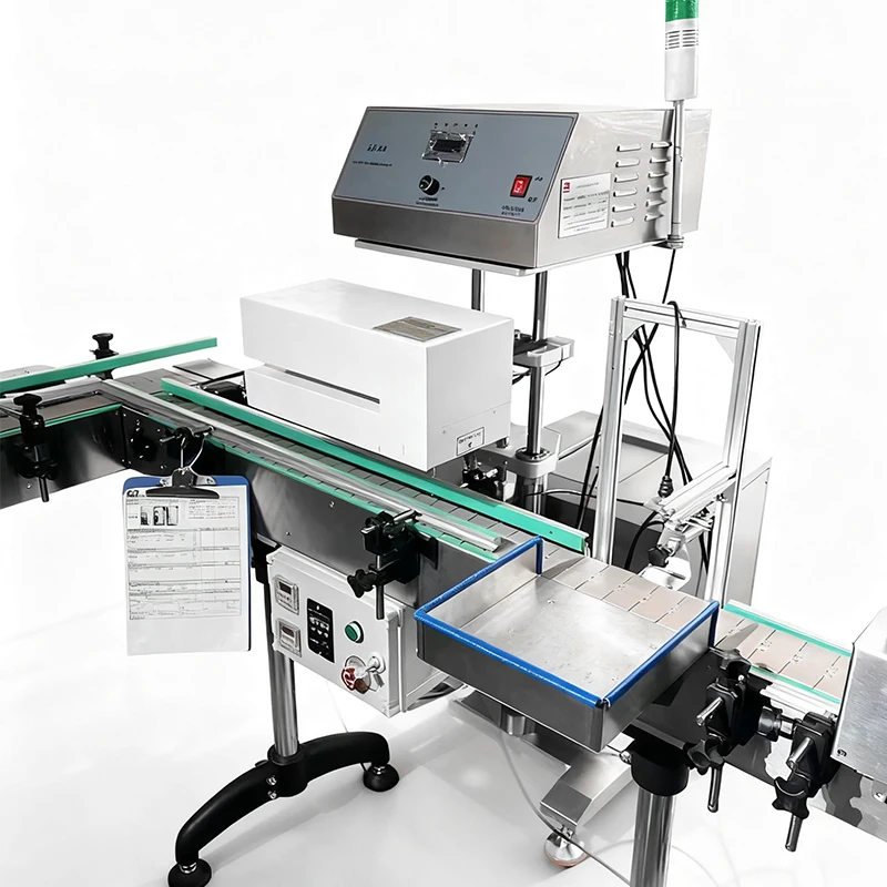 Automatic Portable Continuous Cap Heat Induction Sealer Aluminum Foil Sealing Machine With Conveyor