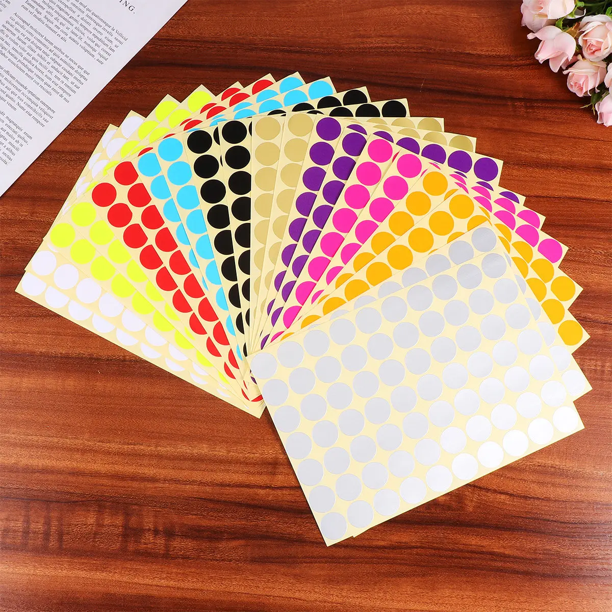 

30 листов разноцветных классификационных наклеек, круглые клейкие этикетки для подарочных пакетов, оберточной бумаги, бирок, праздничных сувениров