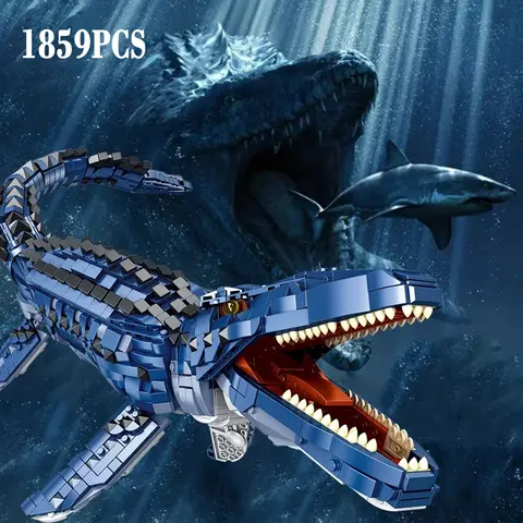 Dinosaur Toys Jurassic Park Indominus Rex Dinosaur World Building Blocks Mosasaurus Tyrannosaurus Bricks DIY Toys Children Gifts