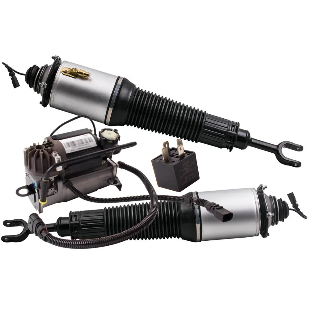 2026 for A8 4E 6-8 cylinder 2002-2010 4E061604AB Air shock absorber  Front Air Spring Suspension + Compressor Pump