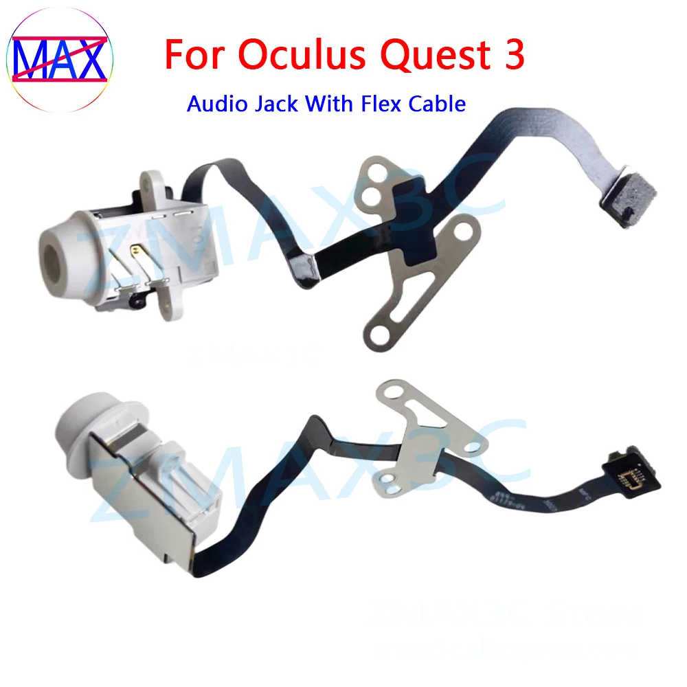 Original Audio Jack For Oculus Quest 3 VR Headset Console Audio Jack With Flex Cable Repair Replacement Parts For Meta Quest 3