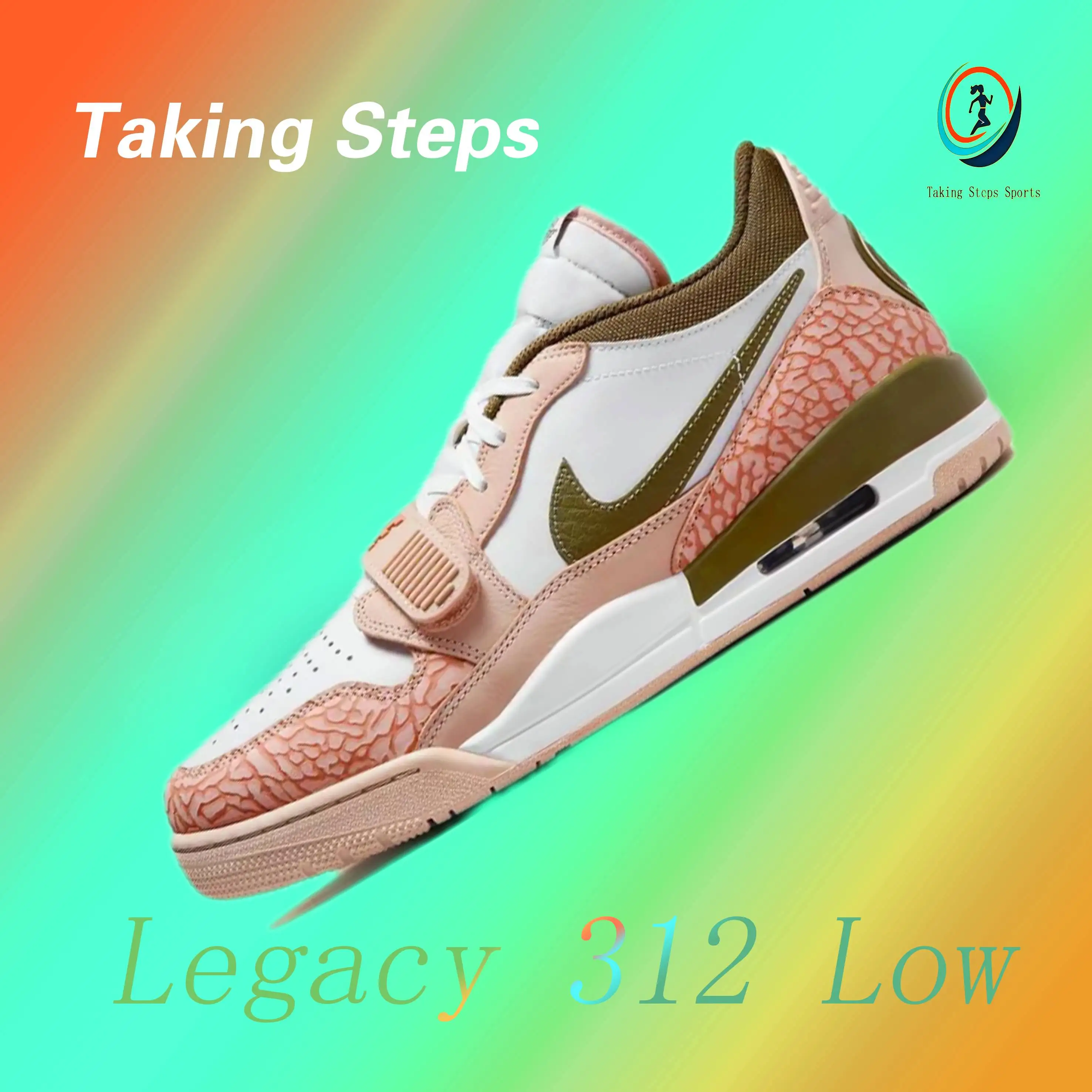 Jordan Legacy 312 Sepatu Basket Low Top Tahan Aus Penyerap Guncangan Anti-selip Olahraga Nyaman Rendah Putih Hitam