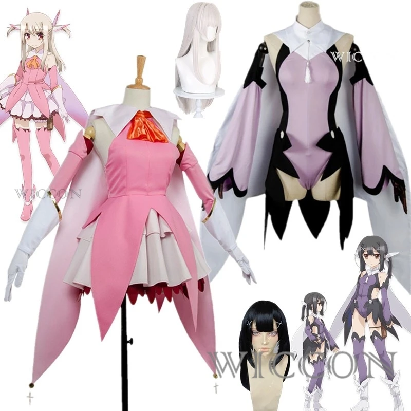 

Аниме Fate Kaleid Liner Prisma Illya FGO & Illya Косплей Костюм Сакацуки Мию Розовое Платье Многослойная Юбка Плащ Костюм