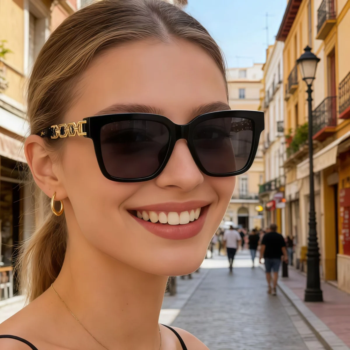 Europäische und amerikanische Retro-Sonnenbrille im Y2K-Stil, modische Unisex-Sonnenbrille für den Sommer, Sonnenschutz, UV-Schutz, leicht.