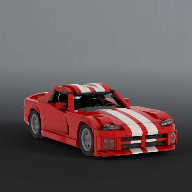 1215 stks Film Supercar GTS Blauw Rood Dubbele Versie Montage Stiksels Bouwsteen Model Kinderen Verjaardag Speelgoed Cadeau