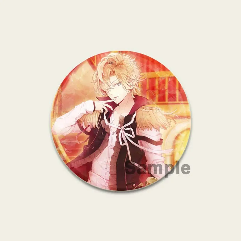 Animation Diabolik Lovers Brooch Reiji Ayato Laito Kanato Badge Cartoon Lapel Pins Breastpin for Backpack Clothes Gift Accessory