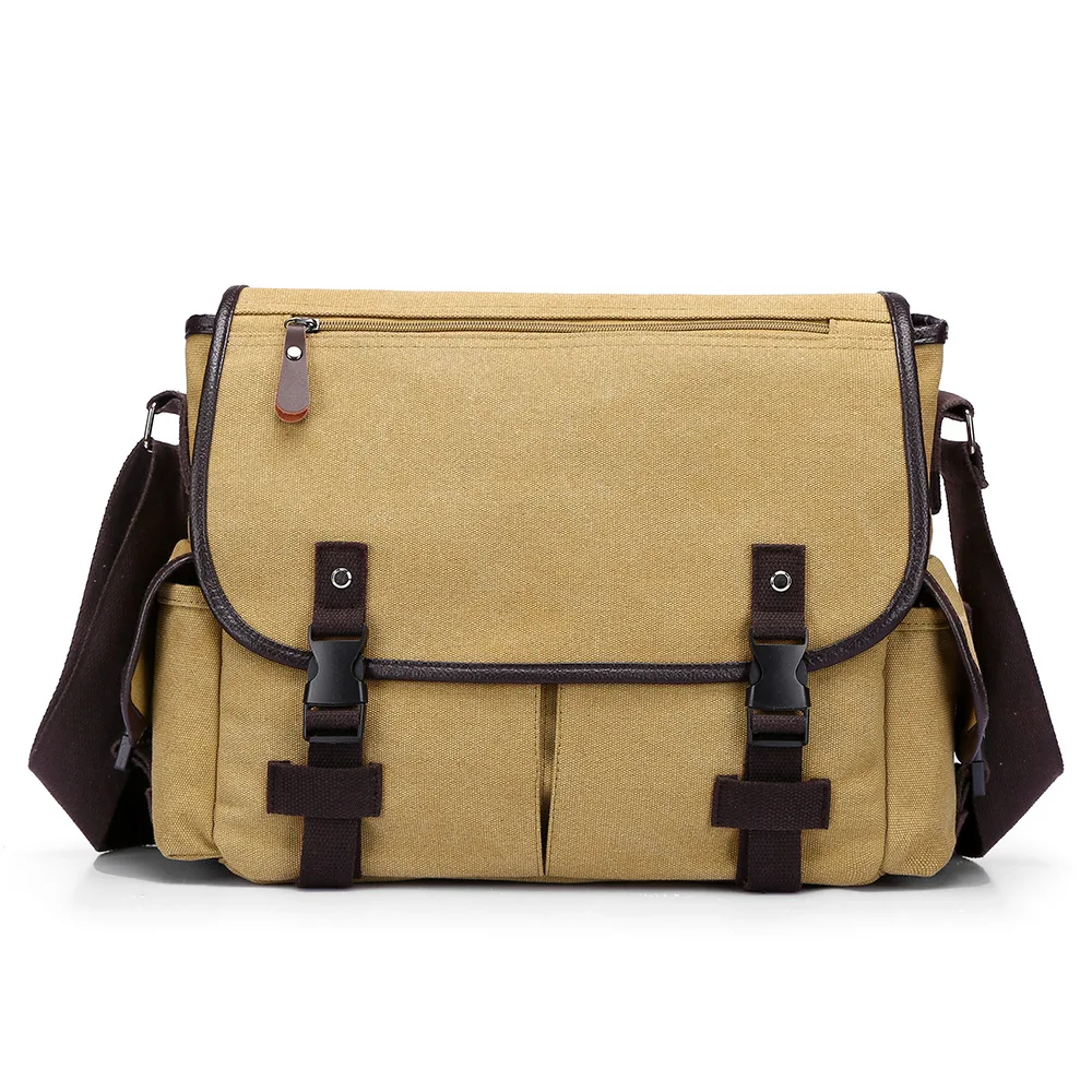 Men's Casual Canvas Briefcase with Wear-Resistant High-Quality Features - New Style Large Capacity Men's Backpack Shoulder Bag