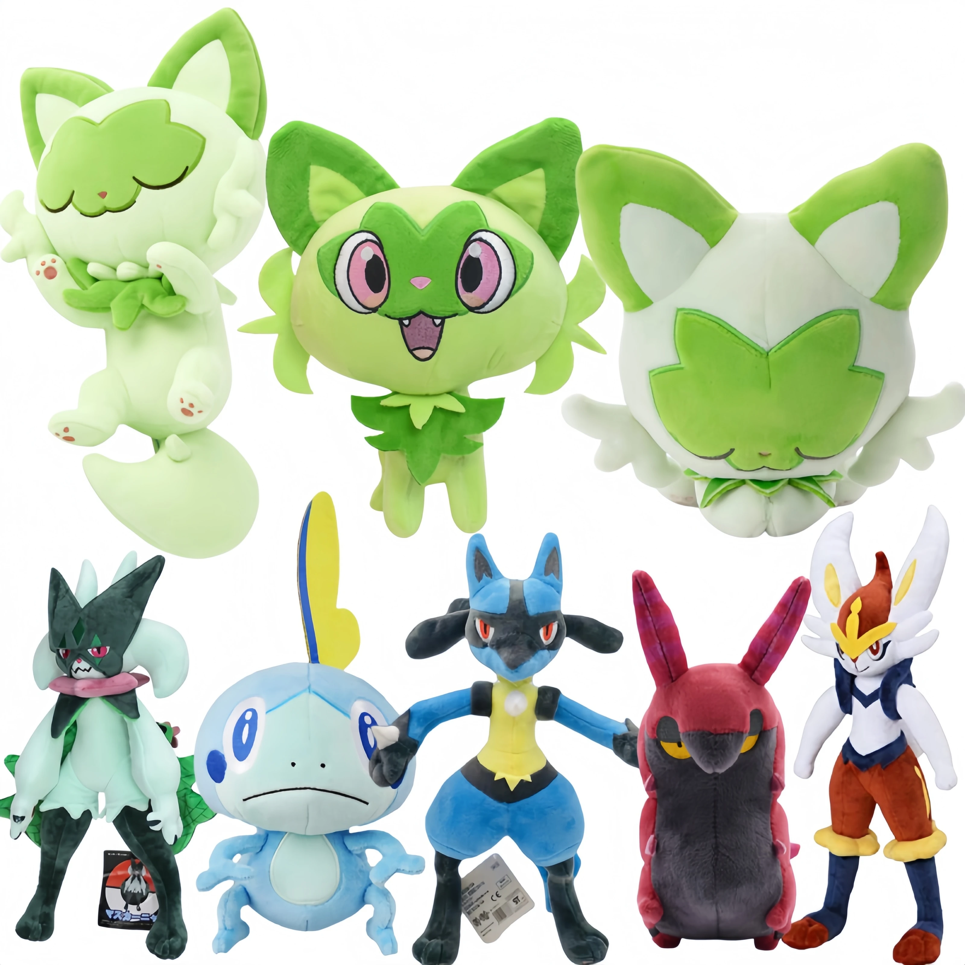 Pokemon Sleep Sprigatito Familie Fuecoco Meowscarada Plüschtiere Sobble Charizard Lucario Lugia Cinderace Scolipede Stoffpuppe