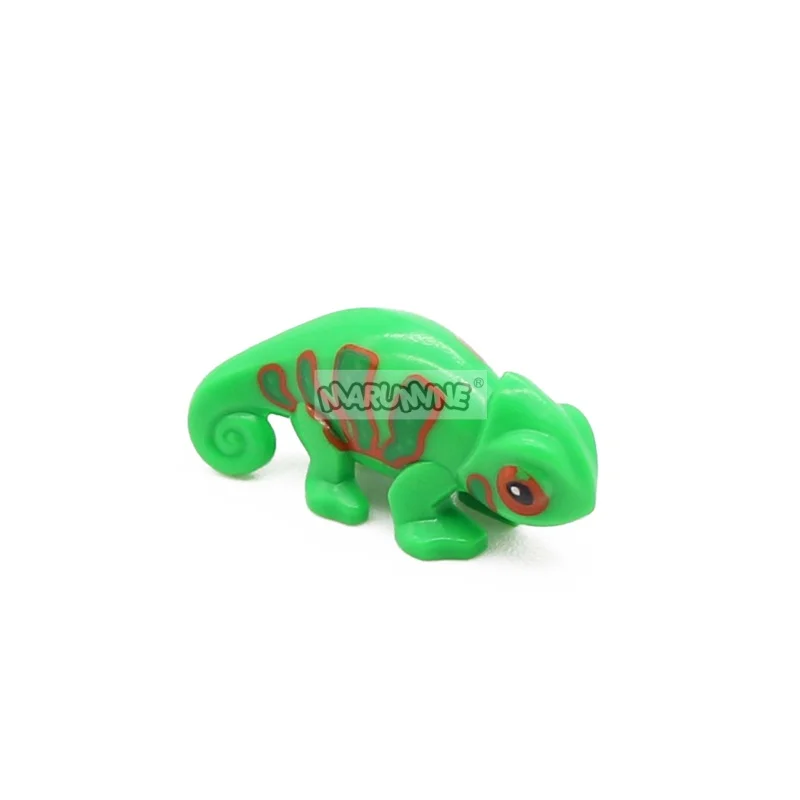 Marumine 80 pçs moc tetrapod camaleão lagarto blocos 57763 zoológico fazenda clássico edifício tijolo modelo kit em massa diy peças acessórios