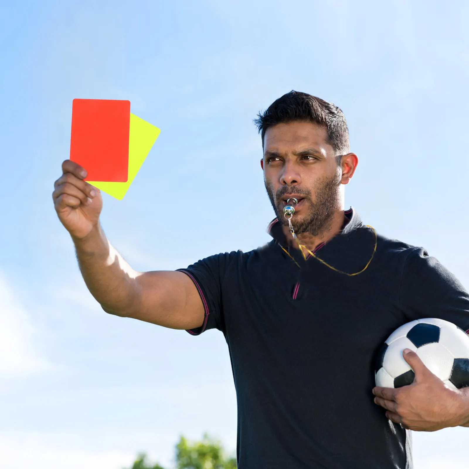 4Sets Football Referee Tools Professional Soccer Cards Set with Portable Wallet for Red Yellow Cards