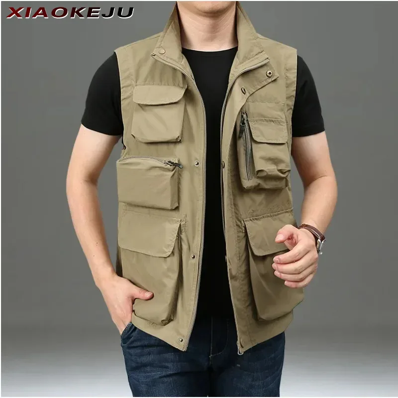 

Shipping Hunting Vest Spring Waterproof Tactical Men Men's Clothing Free Windbreaker Sleeveless Jacket Professional Photographer