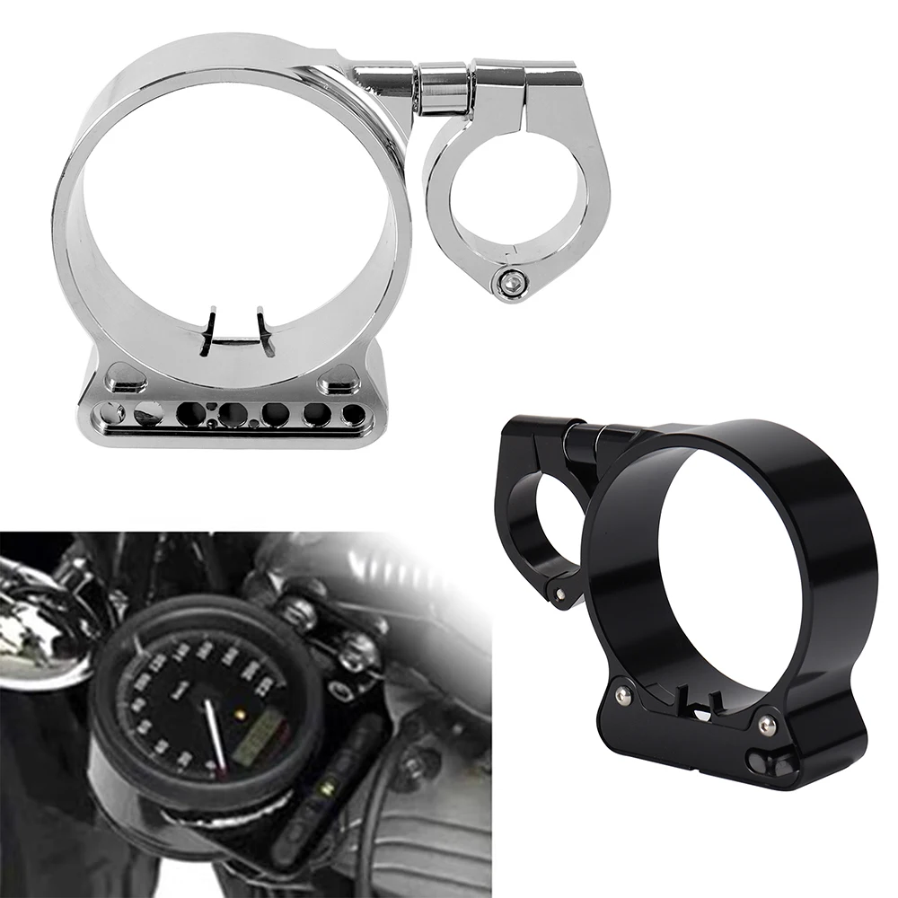 Schwarze Motorrad-Seitenhalter-Instrumenten halterung Tachometer-Umzugs abdeckung für Harley Sportster xl883 xl1200 Eisen 48 72