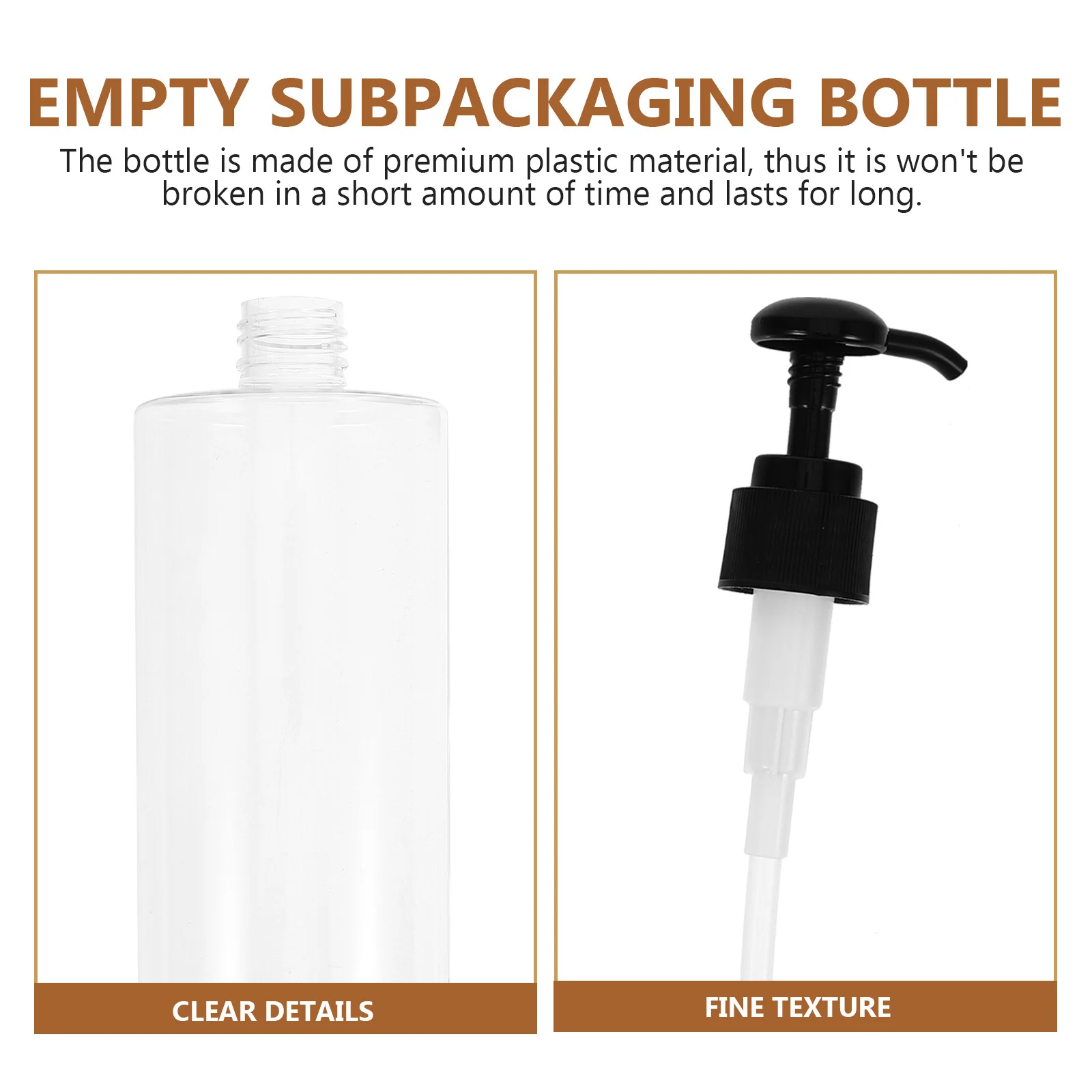 

3pcs 500Ml Press Pump Bottle Reusable Refillable Empty Subpackaging Bottle For Shower Gel Body Lotion Hand Essential