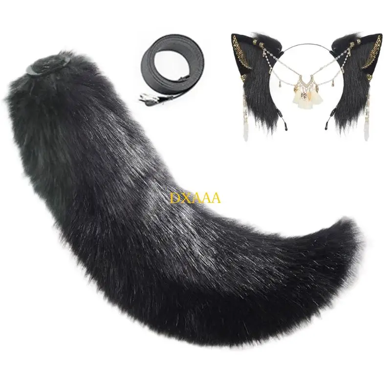 

DXAA Wolf Ear Cats Foxes Hain Tail Cosplay Costumes Fauxs Furs Hearlip головной убор