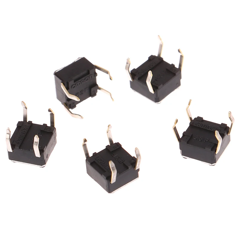 5 buah sakelar sentuh ringan 6*6*4.3mm tombol tekan Mouse sakelar mikro taktil untuk G300 G402 G600 G602 M210 M215 M325 M557