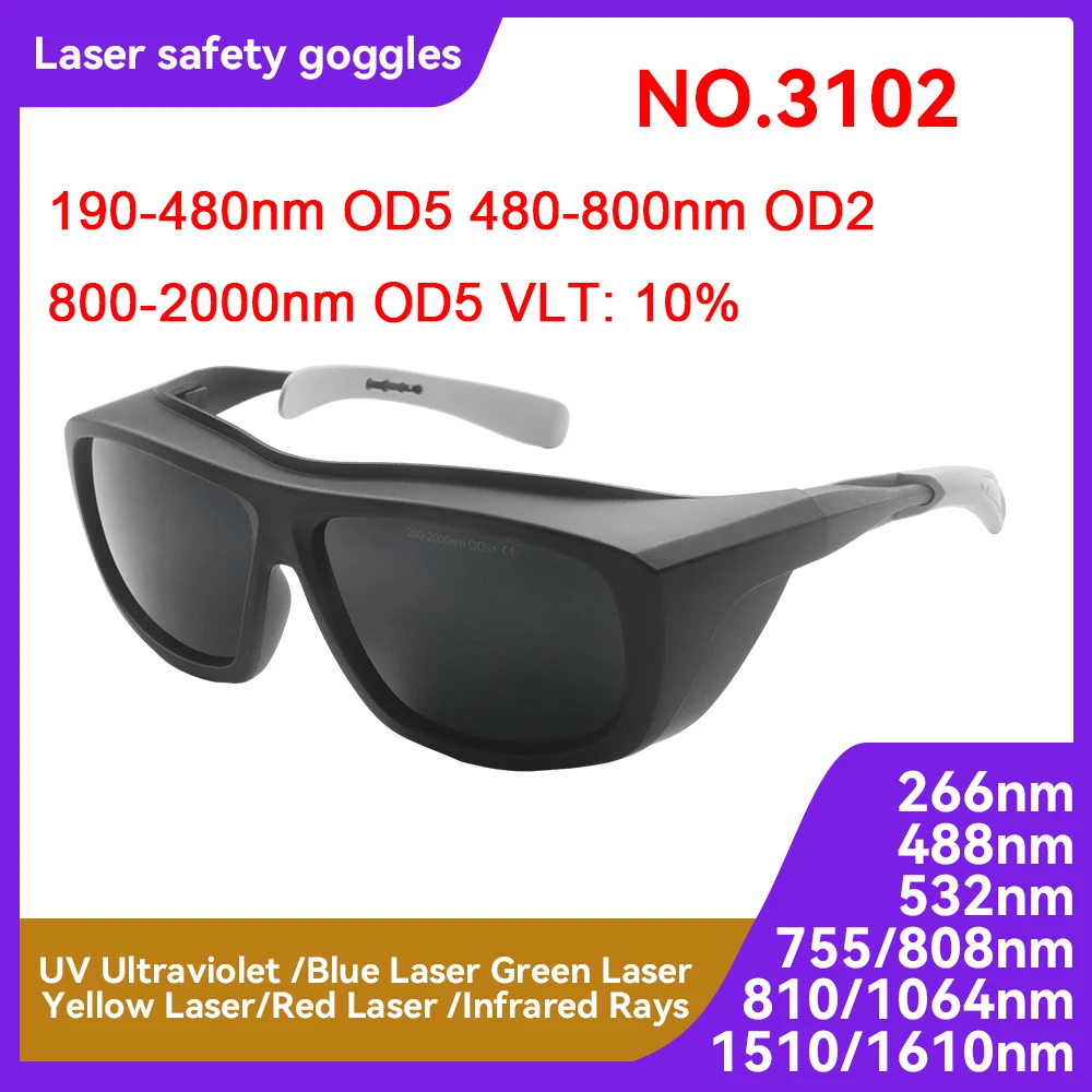 Laser Protection X Rays Safety Glasses Eye Protective UV IPI IR IPL FPV OD5 200-2000nm 1064 532nm All Wavelength Hair Removal