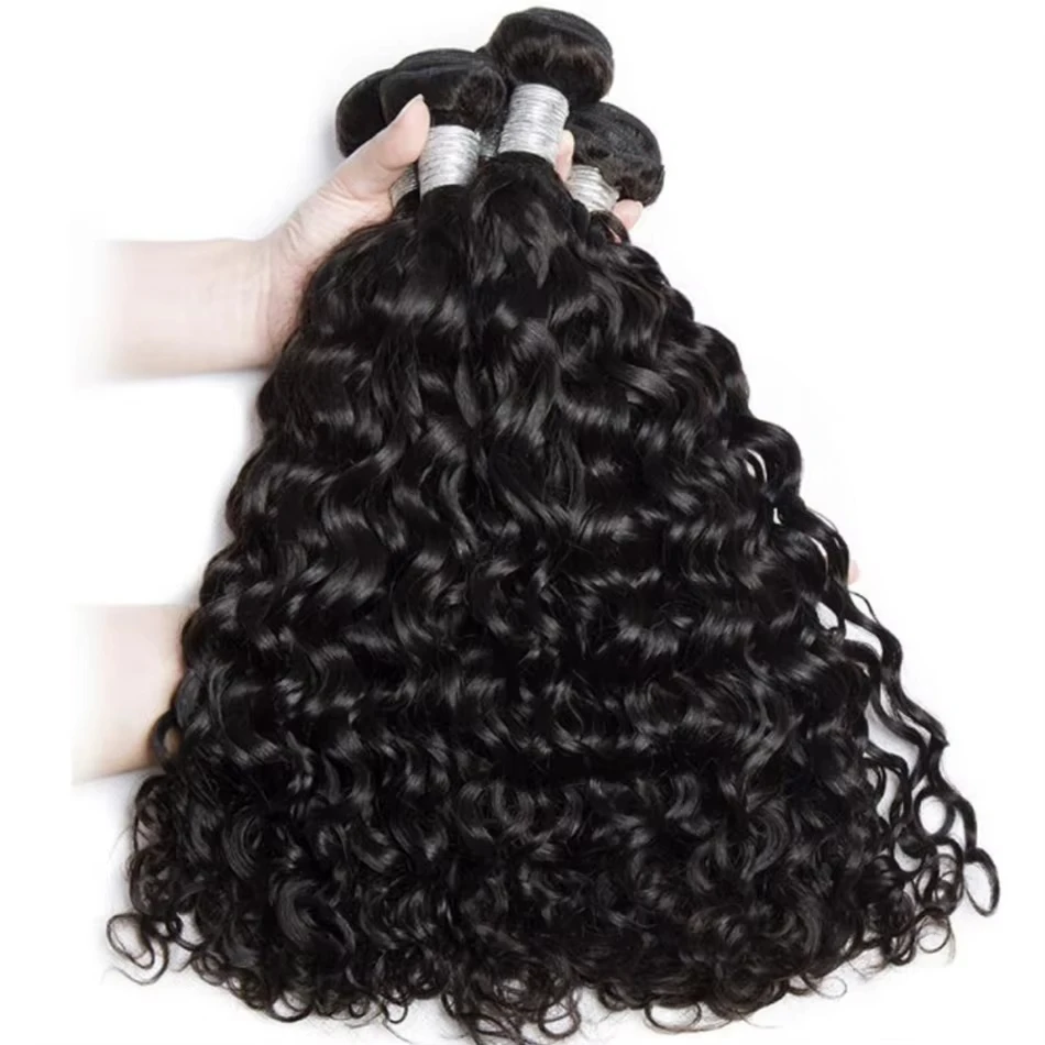 30 40 นิ้ว Deep Wave 16A Curly 100% Human Hair Bundles บราซิล 3 4 รวมกลุ่มผมวิกผมสานต่อผม Virgin Hair วิกผมดิบ