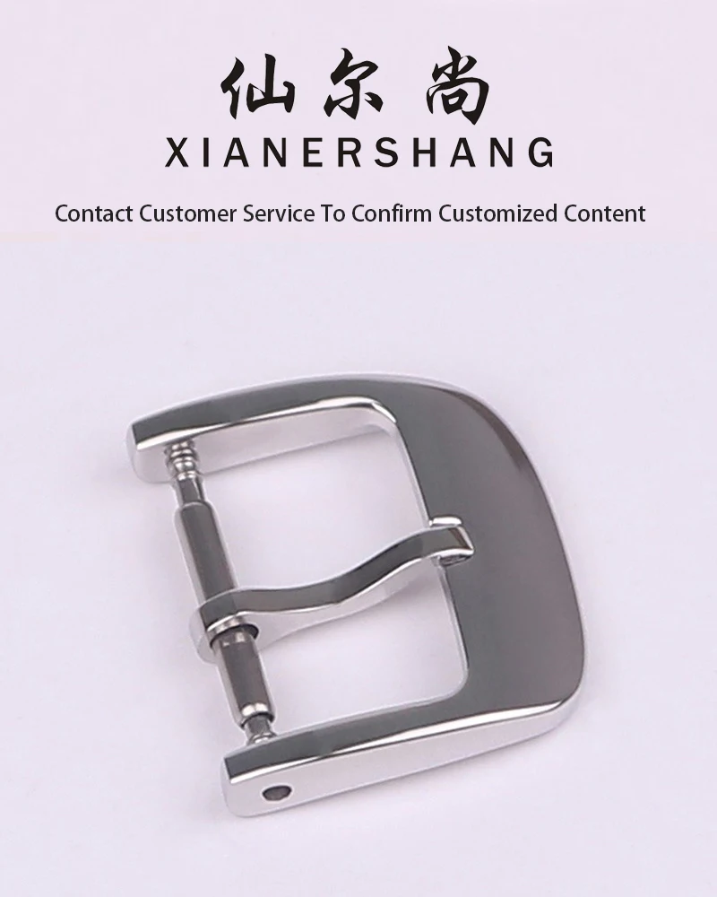 XIANERSHANG Couple Custom J-aeger-LeC-oultre REVERSO Watch Clasp 16MM 18MM Polishing Belt Buckle 316L Stainless Steel Pin Buckle