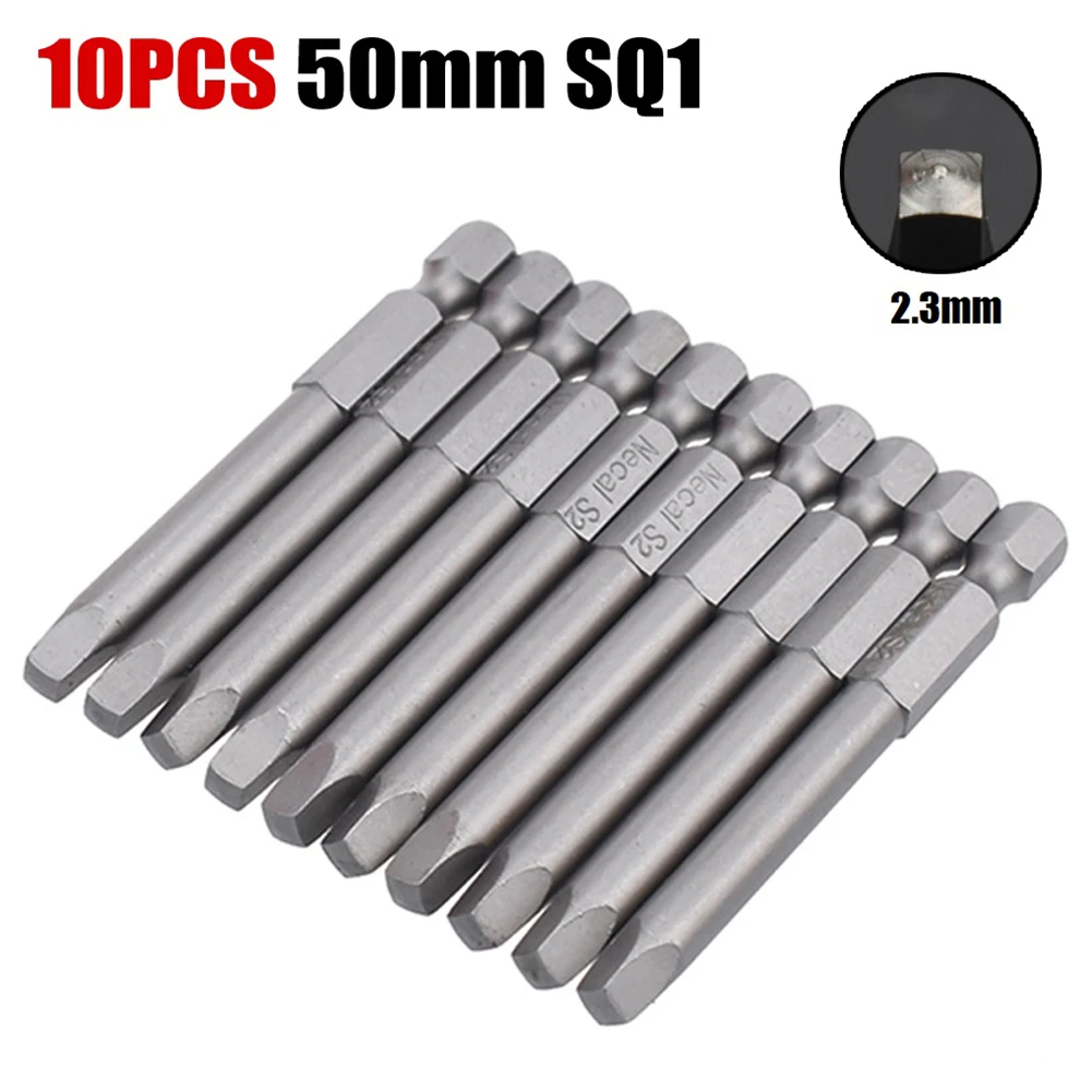 

Square Head Screwdriver Bit Hand Tools SQ1 SQ2 SQ5 Screwdriver Strong Magnetic (1/4Inch) 6.35mm Alloy Steel Drill