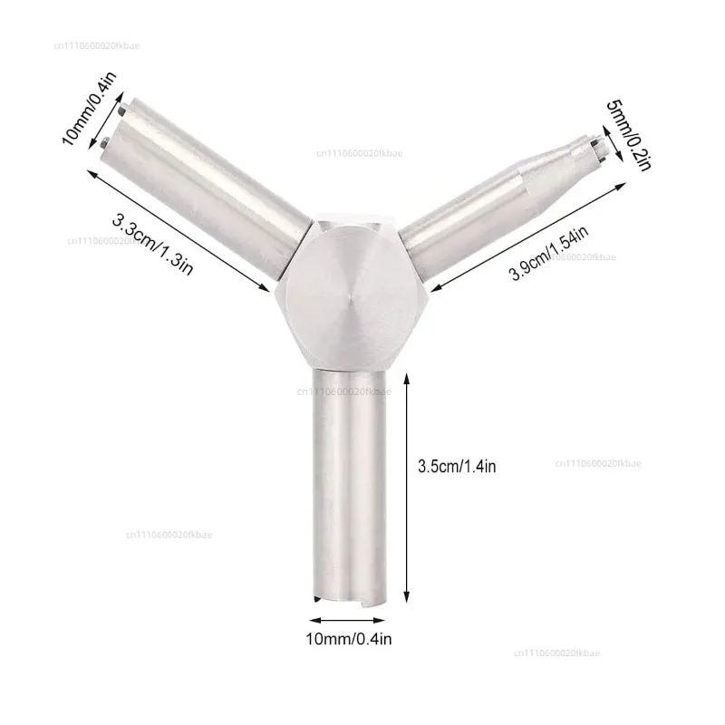 Multifunctional Air Valve Key Air  Removal Tool Triangle Wrench