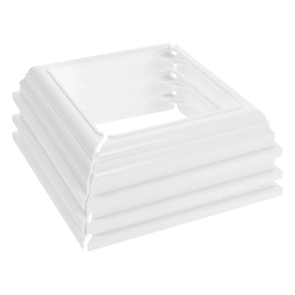 

3Pcs Split Post Base Cover Decorative Fence Skirt Outdoor Railing Column Wraps Easy Installation Lightweight PVC Enhanced