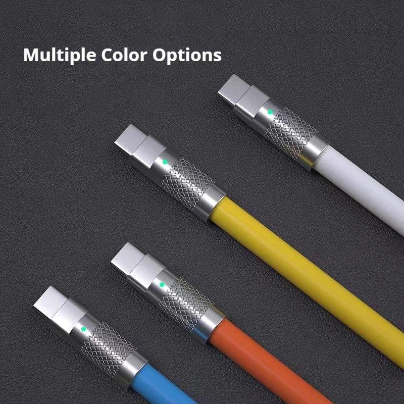 cable carga rapida tipo c cargador carga rápida tipo c Cable de carga rápida USB tipo C para teléfonos móviles, cargador de teléfono móvil, carga súper rápida USB de 120W, cubierta de silicona de aleación de Zinc
