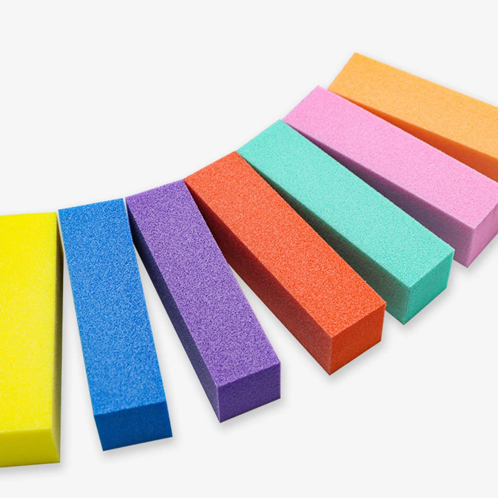 5Pc/Set Nail Buffers Polishing Block Colorful Rectangle Four-sided Polish Sponge Nail File Pedicure Manicure Care Tools