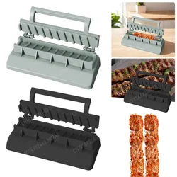 Kebab Maker Plastic Barbecue Meat Skewer Machine Portable Reusable BBQ Skewer Maker Easy BBQ Companion for Home Chefs