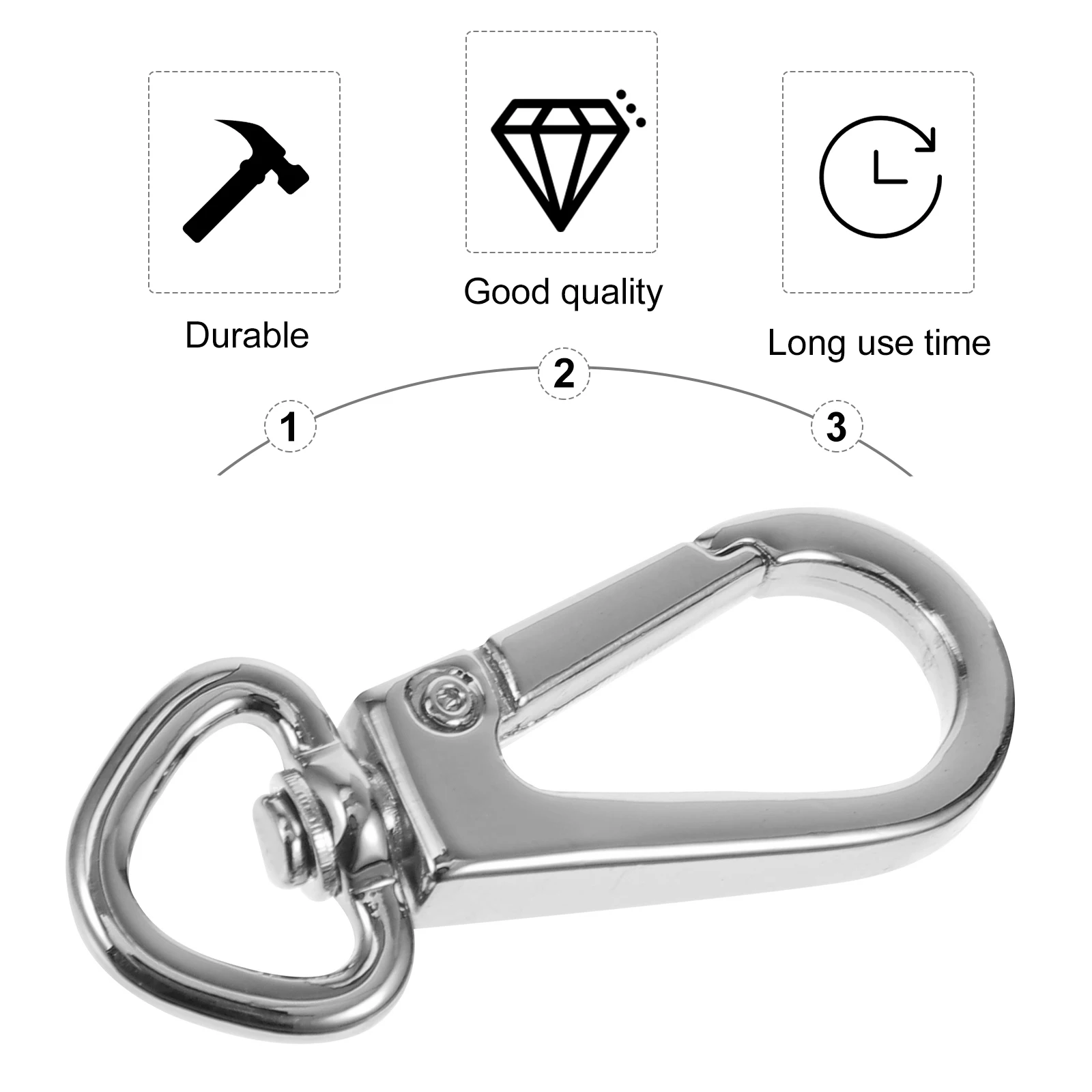 

10pcs Metal Hook Buckle Claw Clasp Snap Keychain Durable Multi-purpose DIY Jewelry Accessories Parts Portable Bag